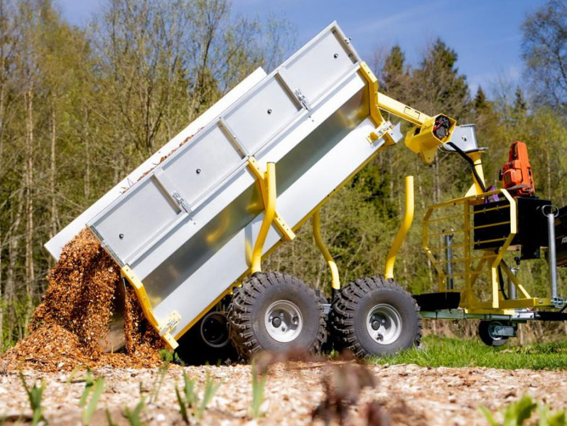 ATV, UTV metsaveohaagise kraanaga + suure kallutava kastiga IB Timber 1200